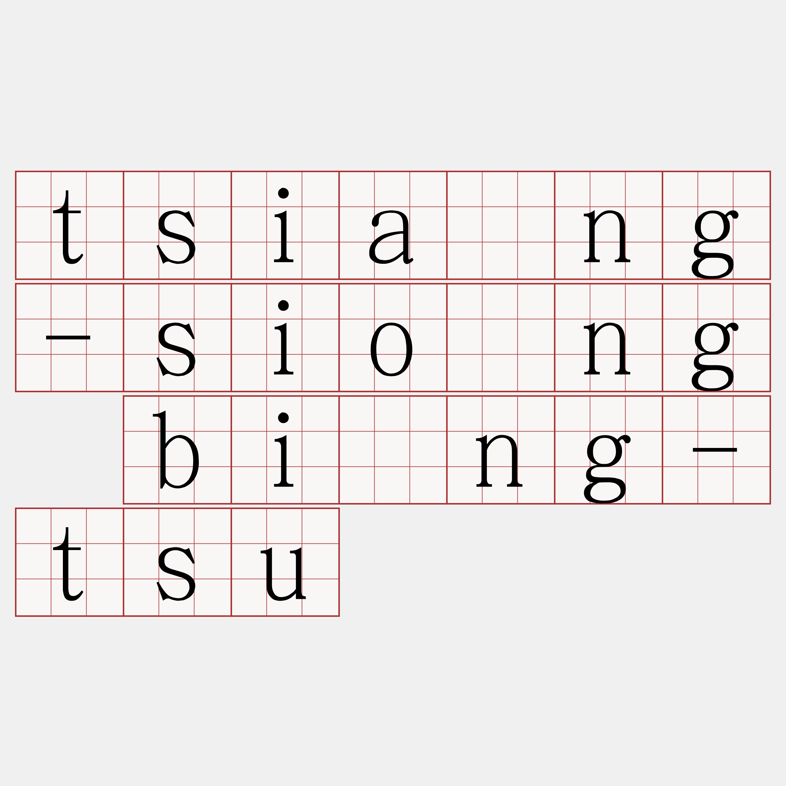 tsiáng-siōng bîng-tsu